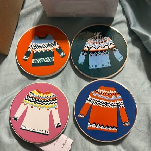 New 2017 Avon Sweater Holiday Coasters - Picture 1 of 3